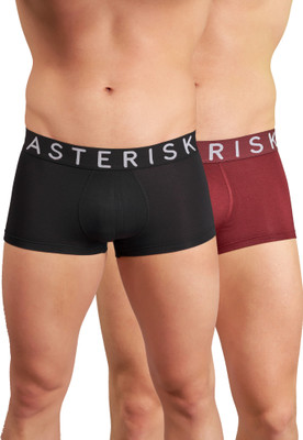 Asterisk Men Ultrasoft Micromodal Solid Short Underwear Trunk For Men Brief