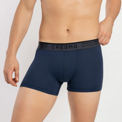 CRESMO Men Regular Fit Micro Modal Navy Trunk Pack Of 1 Brief
