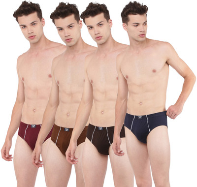 Dollar Men Dollar Lehar Super Combed Cotton Mens Brief -Pack of 4- Actual Colour May Vary Brief