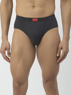 John Players Men H-Fly Cotton Fabric (Grey) Brief