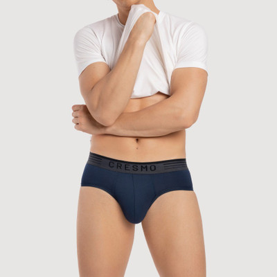 CRESMO Men Regular Fit Micro Modal Navy Pack Of 1 Brief