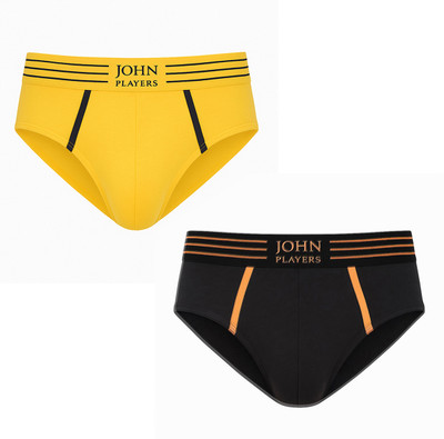 John Players Men Pack of 2 Cotton Solid Brief