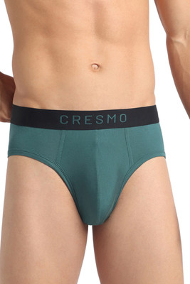 CRESMO Men Regular Fit Micro Modal Teal Green Pack of 1 Brief