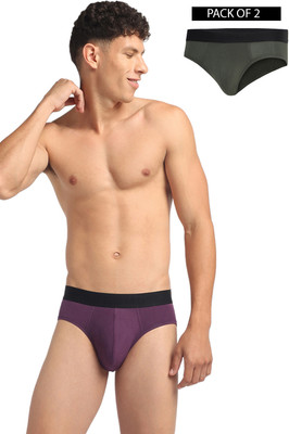 CRESMO Men Regular Fit Micro Modal Multi Pack Of 2 Brief