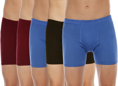 Dollar Men Dollar Lehar Mens Combed Cotton Trunk - Pack of 5 - Actual Colour May Vary Brief