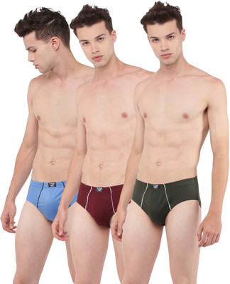 Dollar Men Dollar Lehar Super Combed Cotton Mens Brief -Pack of 3- Actual Colour May Vary Brief