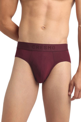 CRESMO Men Regular Fit Micro Modal Wine Pack of 1 Brief