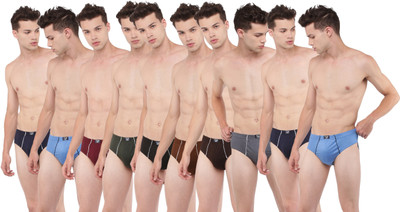 Dollar Men Dollar Lehar Super Combed Cotton Mens Brief -Pack of 10- Actual Colour May Vary Brief