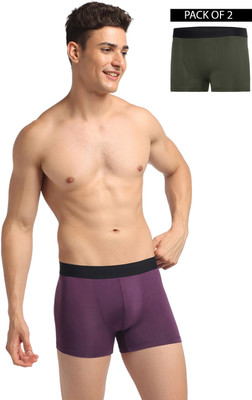 CRESMO Men Regular Fit Micro Modal Multi Trunk Pack Of 2 Brief