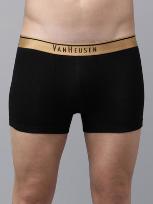 VAN HEUSEN Men Men Black Solid Antibacterial Colour Fresh Trunks Brief
