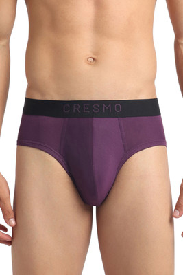 CRESMO Men Regular Fit Micro Modal Purple Pack of 1 Brief