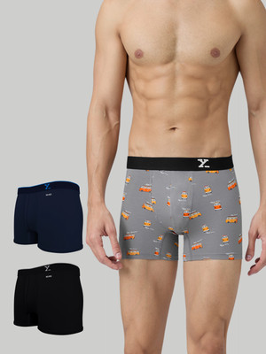 XYXX Men Solid printed, Regular Fit Cotton Brief