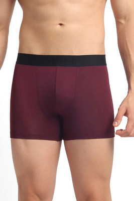 CRESMO Men Regular Fit Micro Modal Wine Trunk Pack Of 1 Brief