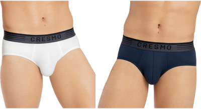 CRESMO Men Regular Fit Micro Modal Multi Pack Of 2 Brief