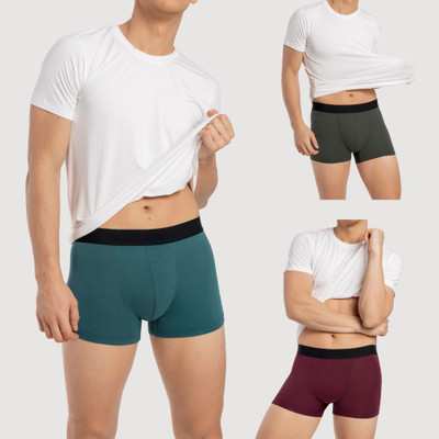CRESMO Men Regular Fit Micro Modal Multi Trunk Pack Of 3 Brief