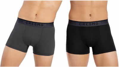 CRESMO Men Regular Fit Micro Modal Multi Trunk Pack Of 2 Brief