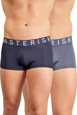 Asterisk Men Ultrasoft Micromodal Solid Short Underwear Trunk For Men Brief