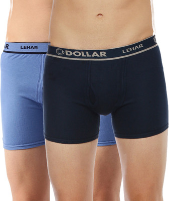 Dollar Men Dollar Lehar Mens Combed Cotton Trunk - Pack of 2 - Actual Colour May Vary Brief