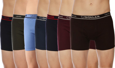 Dollar Men Dollar Lehar Mens Combed Cotton Trunk - Pack of 7 - Actual Colour May Vary Brief