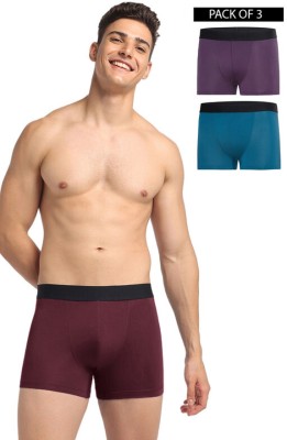 CRESMO Men Regular Fit Micro Modal Multi Trunk Pack Of 3 Brief