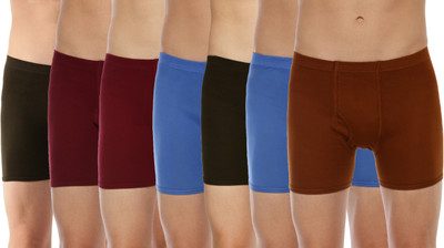 Dollar Men Dollar Lehar Mens Combed Cotton Trunk - Pack of 7 - Actual Colour May Vary Brief