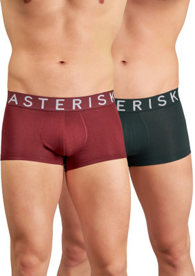Asterisk Men Ultrasoft Micromodal Solid Short Underwear Trunk For Men Brief