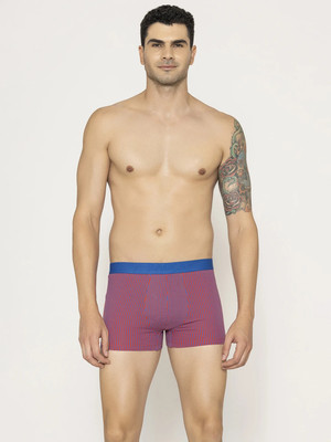 John Players Men Cotton Striped Graphic Print (Red) Brief