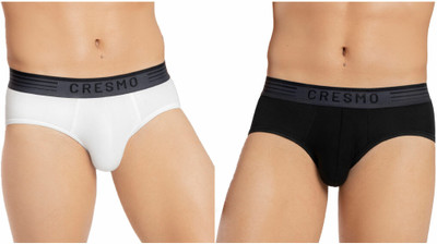 CRESMO Men Regular Fit Micro Modal Multi Pack Of 2 Brief