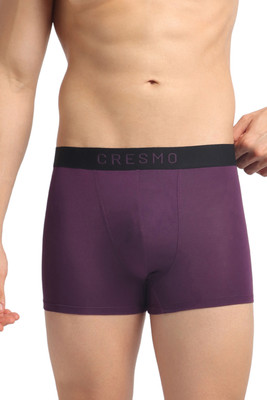 CRESMO Men Regular Fit Micro Modal Purple Trunk Pack of 1 Brief