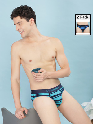 Force NXT Men Pack of 2 Super Combed Cotton Elastane Stretch Brief