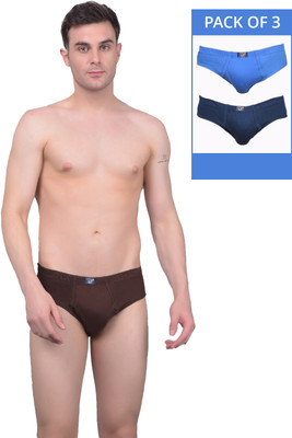Dollar Men Dollar Lehar Super Combed Cotton Mens Brief -Pack of 3- Actual Colour May Vary Brief