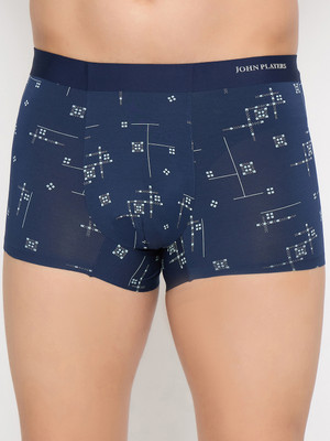 John Players Men Geometric Print Dark Blue Comfort Fit Brief