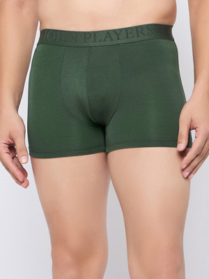John Players Men Dark Green Solid Comfort Fit Brief