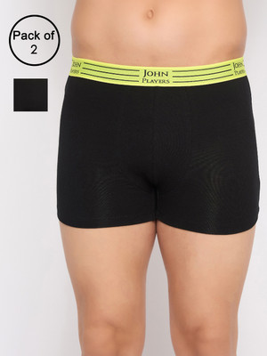 John Players Men Pack of 2 Cotton Black Comfort Fit Brief
