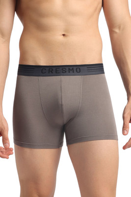 CRESMO Men Regular Fit Micro Modal Grey Trunk Pack Of 1 Brief