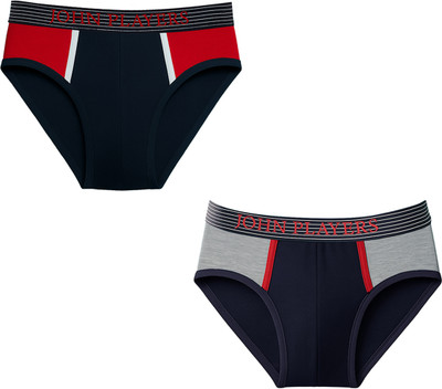 John Players Men Pack of 2 Cotton Solid Brief