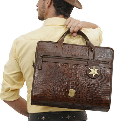 HIDESIGN FORT WORTH 03 Large Briefcase - For Men(Brown)