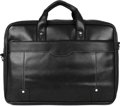 DEOXO Men & Women Black Messenger Bag - Regular Size Large Briefcase - For Men & Women(BLACK)