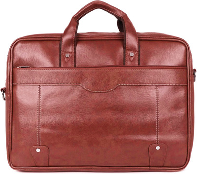 DEOXO Men & Women Tan Messenger Bag - Regular Size Large Briefcase - For Men & Women(TAN)