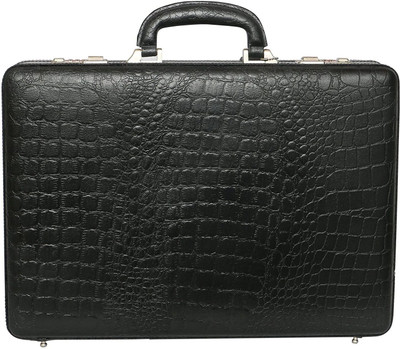 C Comfort Genuine Leather Expandable Office Bag Medium Briefcase - For Men(Black)