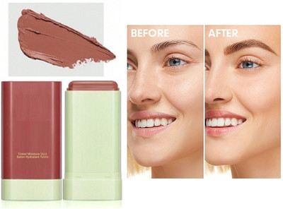 Jiwoo WATERPROOF LONG STAY CREAMY BRONZER AND BLUSHER STICK FOR WOMEN(BROWN)