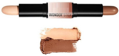 HUZURLU 2 IN 1 V-HIGHLIGHTER & CONTOUR STICK(CORAL, SILVER)