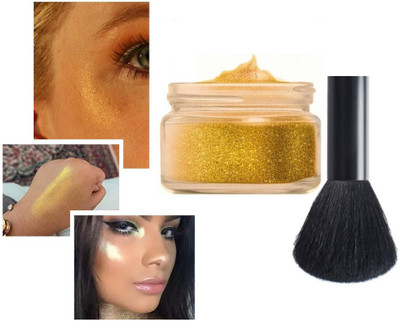 GFSU - GO FOR SOMETHING UNIQUE Gold Shimmer Loose Powder & Highlighter Compact(Gold, 10 g)