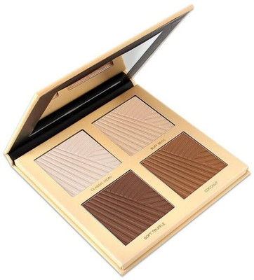 COSMO VIBES 4 Color Contour Powder Palette Matte Bronzer Contour(MULTICOLOR)