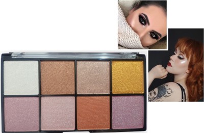 tanvi27 NEW FACE MAKEUP MULTI USE HIGHLIGHTER AND BRONZER PALETTE(MULTI COLOR)