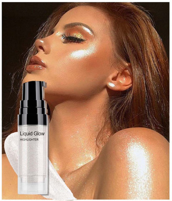 ADJD Highlighter Liquid Illuminator Ultra Smooth Shine Waterproof Silver Highlighter(Silver)