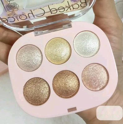Emijun Baked Face 4 Shades Highlighter Palette  Highlighter(MULTI COLOUR)