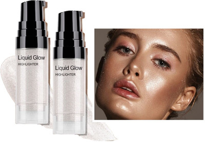 REIMICHI Liquid Highlighter Makeup Shimmer and Shine Ultra-Smooth Illuminator Combo(SILVER)