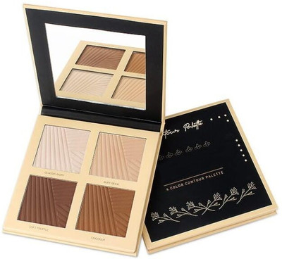 COSMO VIBES Four Color Contour Palette | Powder Contour Palette And Highlight Palette(MULTICOLOR)