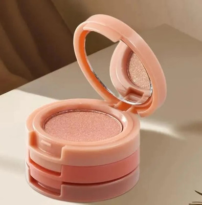 Emijun 3 in 1 Mini Blusher + Highlighter Eyeshadow Pallet(multicolor)